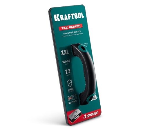 KRAFTOOL TILE BEATER, 355х146 мм, плиточный молоток (прижим) обрезиненный со стальным сердечником (33261) KRAFTOOL TILE BEATER, 355х146 мм, плиточный молоток (прижим) обрезиненный со стальным сердечником (33261)