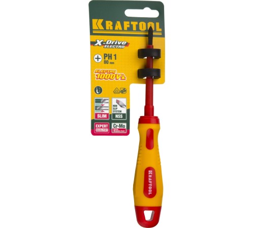 KRAFTOOL PH1х80 мм, отвертка высоковольтная 250084-1-080 KRAFTOOL PH1х80 мм, отвертка высоковольтная 250084-1-080
