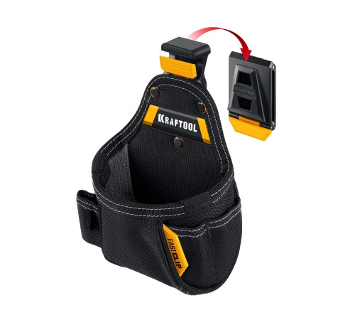 KRAFTOOL KP-5 с быстросъёмным креплением FastClip, 5 карманов и петель, 150 х 190 мм, поясная сумка (38778)