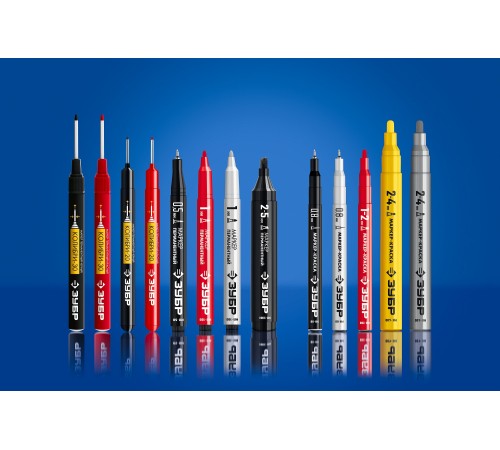 ЗУБР Колибри-20 черный, наконечник L 20 мм, ᴓ 2 мм, перманентный маркер для отверстий (06328-2)