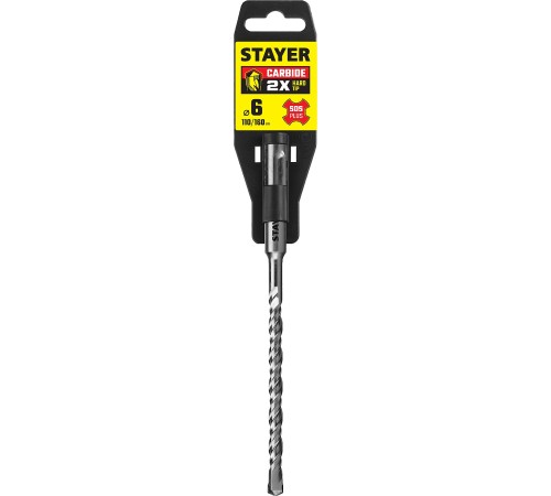 STAYER 6 x 160 мм, бур SDS-plus 2930-160-06_z02 STAYER 6 x 160 мм, бур SDS-plus 2930-160-06_z02