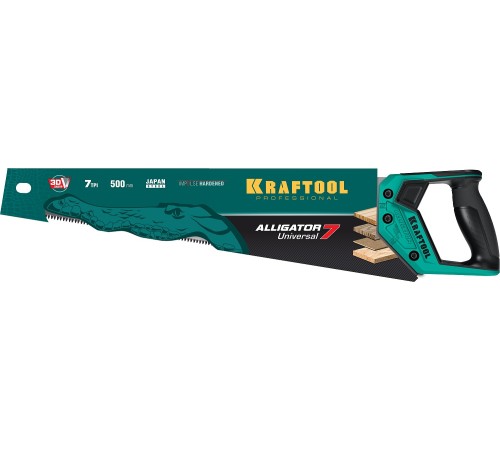 KRAFTOOL 7 TPI, 500 мм, ножовка универсальная Alligator Universal 7 15004-50_z01 KRAFTOOL 7 TPI, 500 мм, ножовка универсальная Alligator Universal 7 15004-50_z01