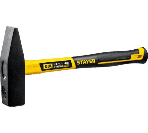 STAYER 1500 г, с фиберглассовой рукояткой, молоток слесарный HERCULES 20050-15_z02 STAYER 1500 г, с фиберглассовой рукояткой, молоток слесарный HERCULES 20050-15_z02