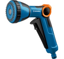 GRINDA X-S, с регулятором напора, душевой, 4 режима, курок спереди, двухкомпонентный, поливочный пистолет, PROLine (429165) GRINDA X-S, с регулятором напора, душевой, 4 режима, курок спереди, двухкомпонентный, поливочный пистолет, PROLine (429165)