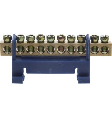 Шина СВЕТОЗАР нулевая на изоляторе типа ″Стойка″макс. ток 100А, 5,2мм, 10 полюсов