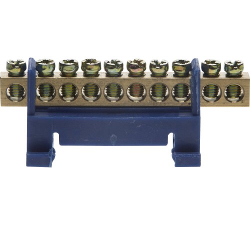 Шина СВЕТОЗАР нулевая на изоляторе типа ″Стойка″макс. ток 100А, 5,2мм, 10 полюсов