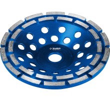 ЗУБР d 180 мм, двухрядная алмазная шлифовальная чашка, Профессионал (33372-180)