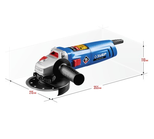 ЗУБР 1000 Вт, d125 мм, УШМ, Профессионал (УШМ-П125-1000)