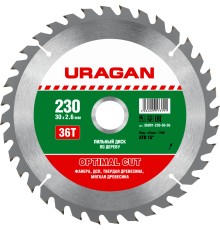 URAGAN Optimal cut, 230 х 30/20 мм, 36Т, пильный диск по дереву (36801-230-30-36)