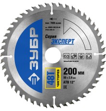 ЗУБР Чисторез, 200 x 30 мм, 48Т, пильный диск по дереву, Профессионал (36905-200-30-48)