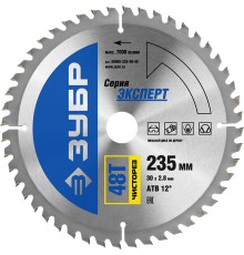 ЗУБР Чисторез, 235 x 30 мм, 48Т, пильный диск по дереву, Профессионал (36905-235-30-48)