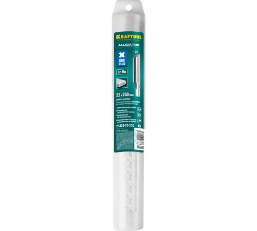 KRAFTOOL ALLIGATOR, 22 х 250 мм, SDS-plus, полукруглое зубило-штробер (29328-22-250)