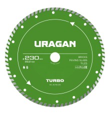 URAGAN TURBO 230 мм, диск алмазный отрезной сегментированный (36706-230)