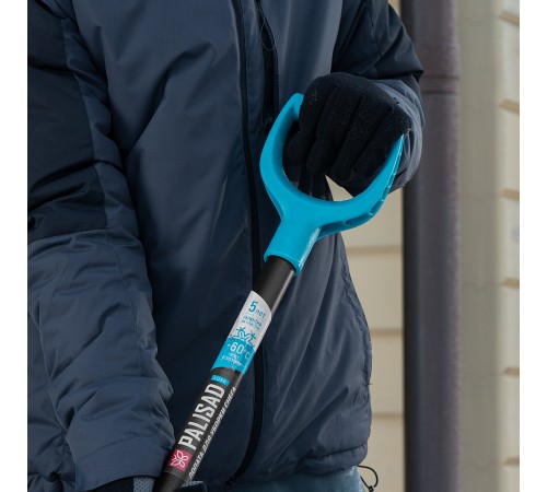 Лопата для уборки снега поликарбонат, 460х400х1380 мм, алюминиевый черенок, LUXE Palisad