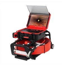 Проталкиваемая телеинспекционная система Pipe Eye 50/293U, длина 50м с тормозом, головка 29мм с самовыравниванием, монитор 13", рама на колесиках, 