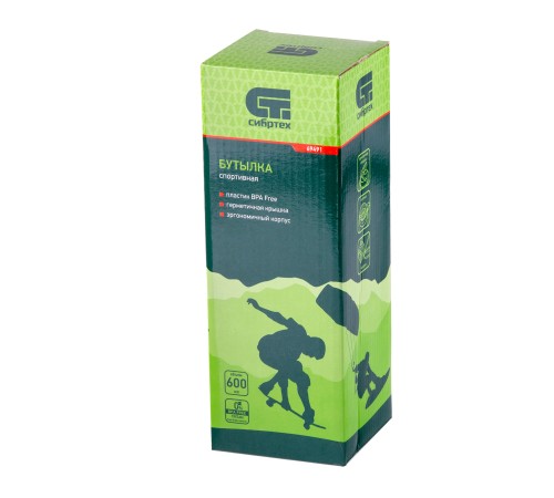 Бутылка спортивная 600 мл Сибртех