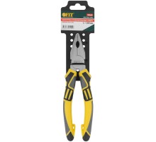 Плоскогубцы комбинированные "Смарт", трехцветные прорезиненные ручки, никелевое покрытие 200 мм FIT IT