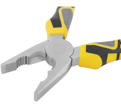 Плоскогубцы комбинированные "Смарт", трехцветные прорезиненные ручки, никелевое покрытие 200 мм FIT IT Плоскогубцы комбинированные "Смарт", трехцветные прорезиненные ручки, никелевое покрытие 200 мм FIT IT
