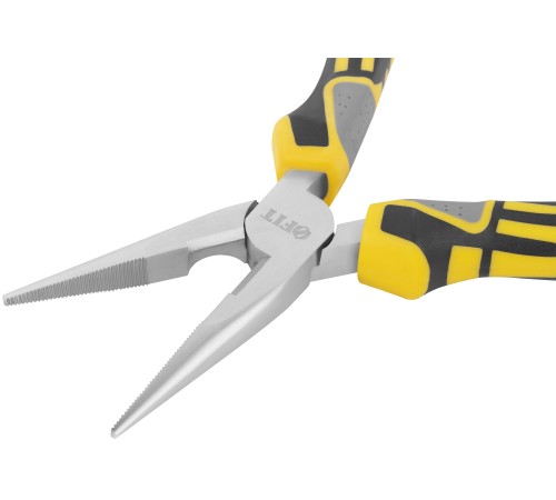 Тонконосы "Смарт", трехцветные прорезиненные ручки, никелевое покрытие 160 мм FIT IT