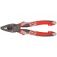 Плоскогубцы комбинированные "Эталон", CrV сталь, ребра жесткости на губках, тефлоновое покрытие, 3К прорезиненные ручки 180 мм FIT HQ