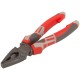 Плоскогубцы комбинированные "Эталон", CrV сталь, ребра жесткости на губках, тефлоновое покрытие, 3К прорезиненные ручки 180 мм FIT HQ
