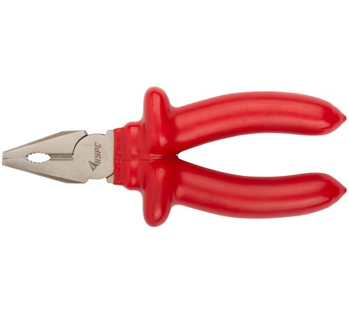 Плоскогубцы комбинированные "Энергия",1000 В, никелир.покрытие, 2-х слойные изолированные ручки 160 мм КУРС