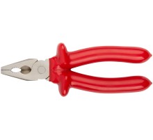 Плоскогубцы комбинированные "Энергия",1000 В, никелир.покрытие, 2-х слойные изолированные ручки 200 мм КУРС