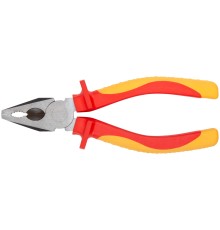 Плоскогубцы комбинированные "Электро", CrV сталь, черное полир.покрытие, мягкие изолир.ручки 165 мм FIT HQ