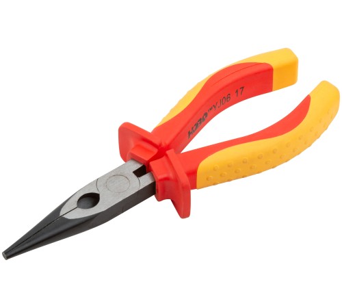 Тонконосы "Электро", CrV сталь, черное полированное покрытие, мягкие изолированные ручки 165 мм FIT HQ