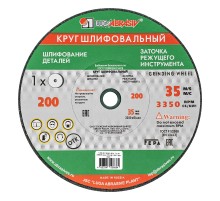 Круг шлифовальный, 200 х 20 х 16 мм, 63С, F60, (K, L) "Луга"