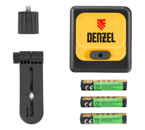 Лазерный уровень DQB, 30 м, зеленый луч, батарейки, сумка Denzel