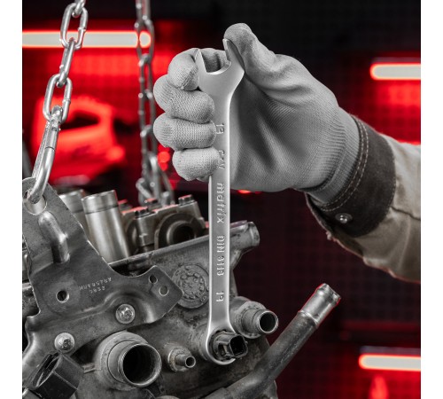 Набор ключей комбинированных, 6-22 мм, 12 шт, CrV, матовый хром Matrix