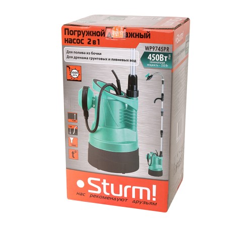 Насос погружной дренажный Sturm! WP9745PR
