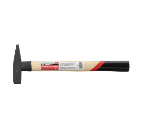 Молоток слесарный, 200 г, квадратный боек, деревянная рукоятка Matrix