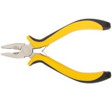 Плоскогубцы комбинированные "мини" Профи, никелированное покрытие, черн.-желт.мягк. ручки 125 мм FIT HQ