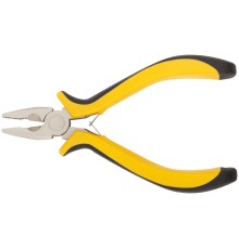 Плоскогубцы комбинированные "мини" Профи, никелированное покрытие, черн.-желт.мягк. ручки 125 мм FIT HQ