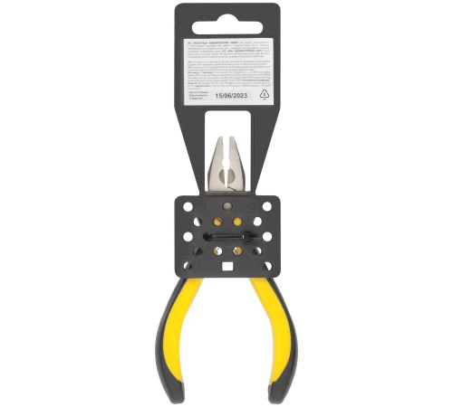 Плоскогубцы комбинированные "мини" Профи, никелированное покрытие, черн.-желт.мягк. ручки 125 мм FIT HQ