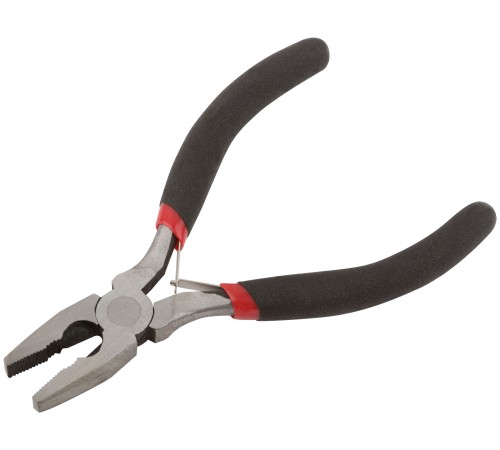 Плоскогубцы комбинированные "мини", черные ручки 120 мм КУРС