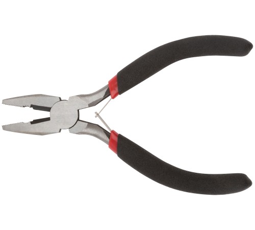 Плоскогубцы комбинированные "мини", черные ручки 120 мм КУРС