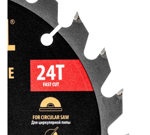 Пильный диск по дереву ф190 х 20 мм, 24 зубьев Denzel