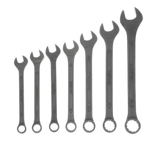 Набор ключей комбинированных, 6-22 мм, 10 шт, CrV, фосфатированные, ГОСТ 16983 Сибртех