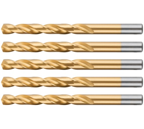 Сверло по металлу Cutop Profi с титановым покрытием, 10х133 мм (5 шт) CUTOP
