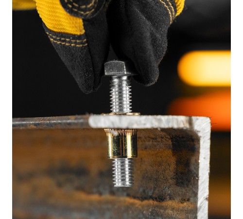 Заклепки резьбовые, стальные, оцинкованные, М8, пластиковый кейс, 40 шт. Denzel