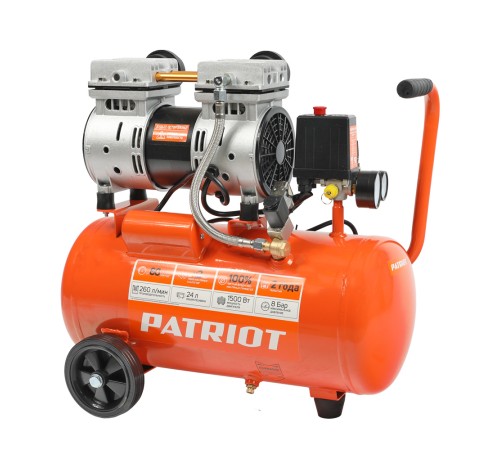 Компрессор поршневой безмасляный PATRIOT WO 24-260 S Компрессор поршневой безмасляный PATRIOT WO 24-260 S