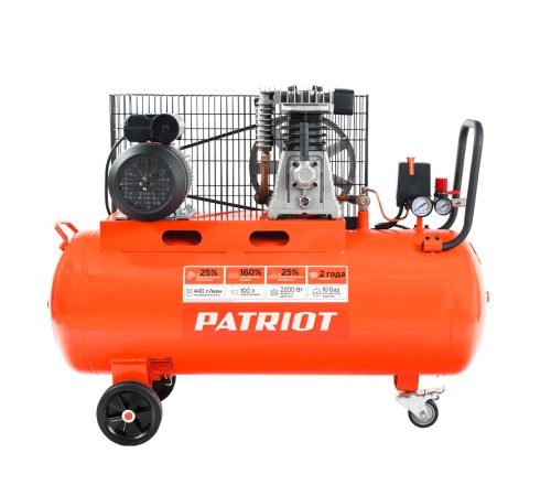 Компрессор поршневой ременной PATRIOT PTR 100-440 I Компрессор поршневой ременной PATRIOT PTR 100-440 I
