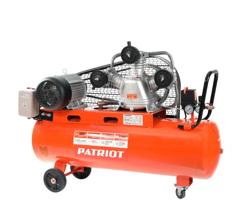 Компрессор поршневой ременной PATRIOT PTR 100-670 Компрессор поршневой ременной PATRIOT PTR 100-670