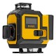 Лазерный уровень мультипризменный DLV 360-4T, 30 м, зеленый луч, Li-Ion 2,4 Aч, штатив Denzel