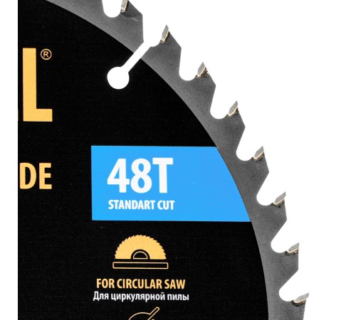 Пильный диск по дереву ф235 х 30 мм, 48 зубьев Denzel