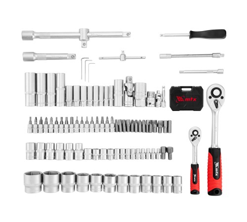 Набор инструментов, 1/2", 1/4", пластиковый кейс, 94 предмета MTX