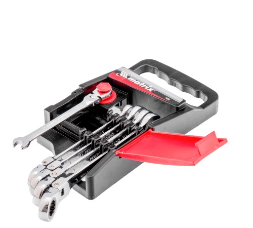 Набор ключей комбинированных, трещоточных шарнирных 5 шт. Matrix Набор ключей комбинированных, трещоточных шарнирных 5 шт. Matrix